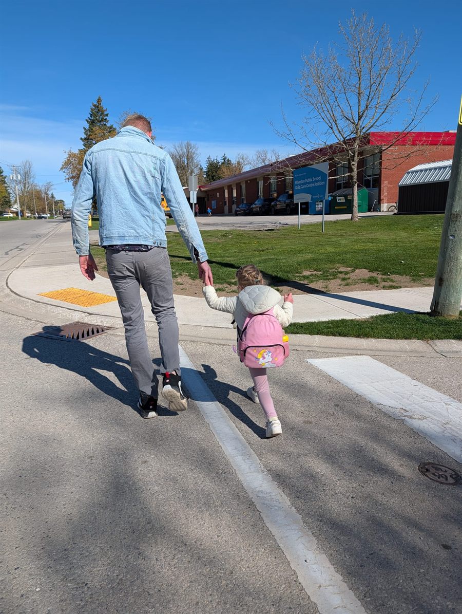 Kev, the web designer behind KevFromTown, with his daughter